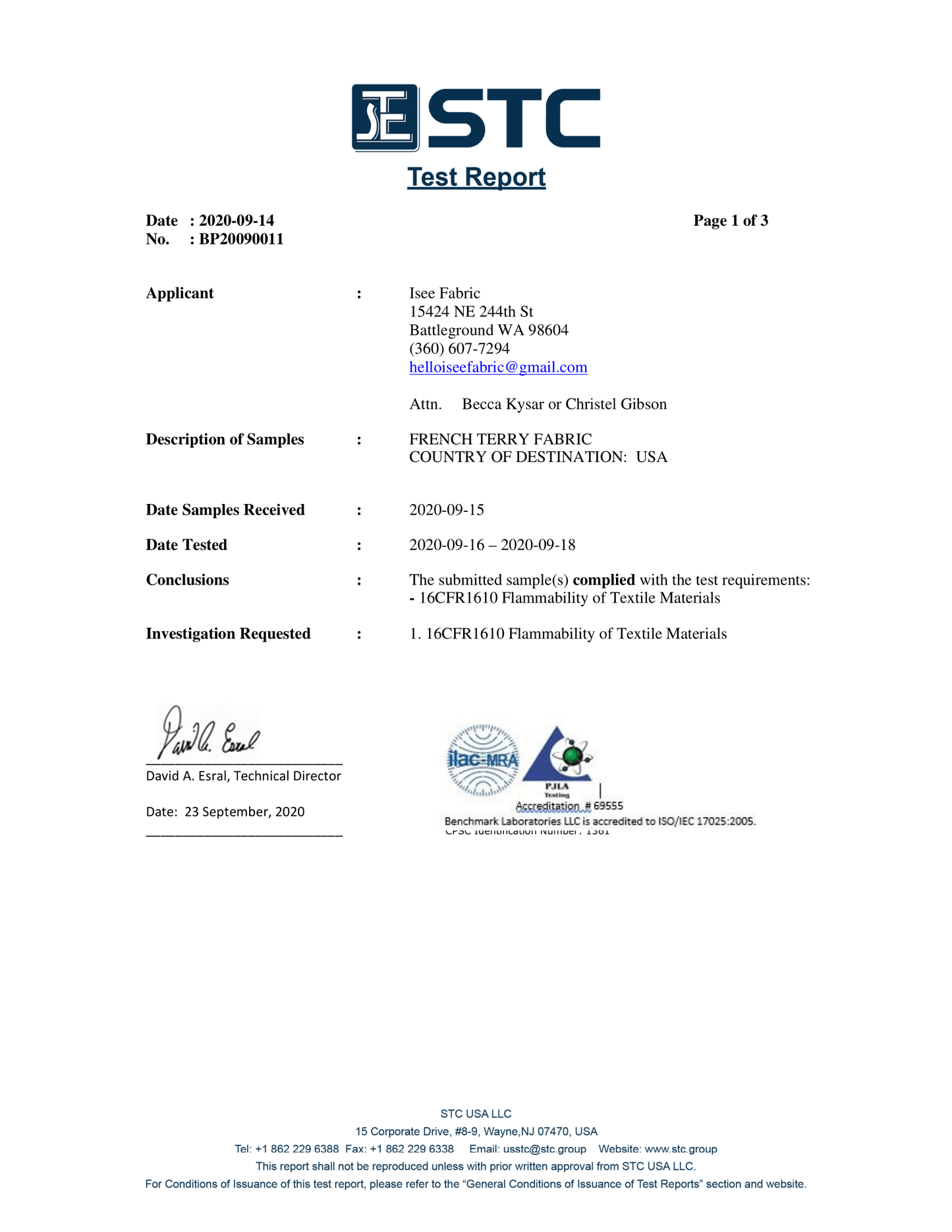 CPSC Compliance Certificates