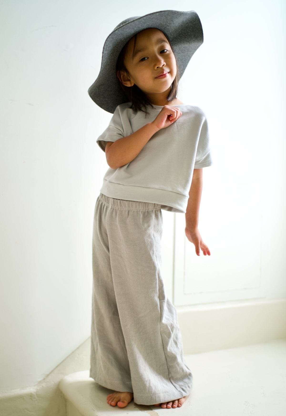 Children and Youth Poppy Wide Leg Pants Sewing Pattern - Isee fabric