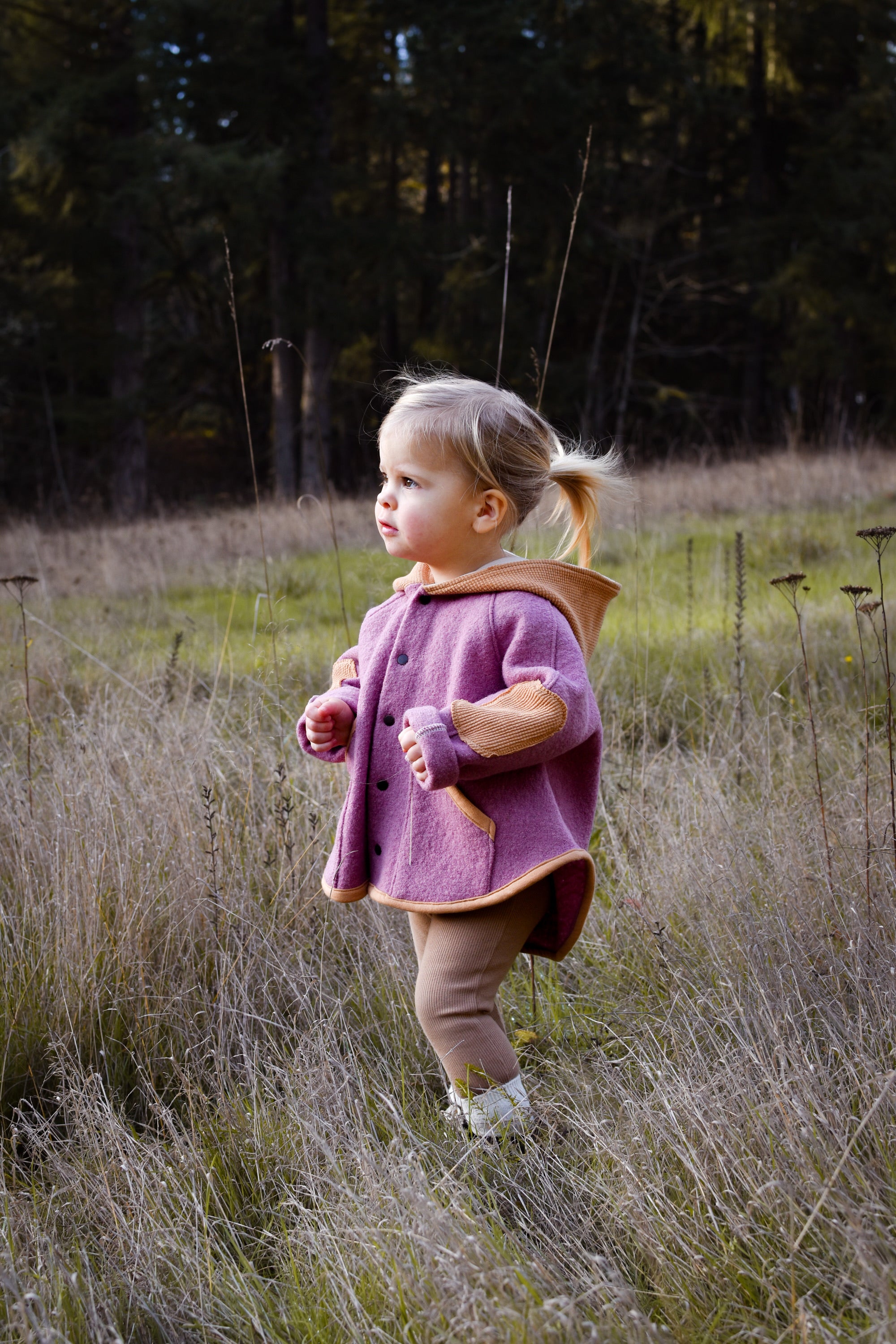 Pixie Strip child's poncho with turtle neck selling